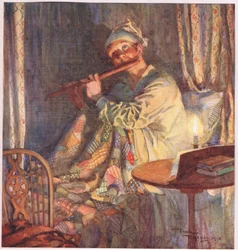 Luften var «Borte med melankolien.», ca. 1920 (fargelitografi)