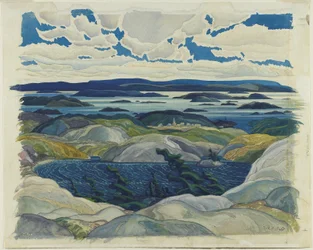 Bay of Islands, 1930 (wc på papir)