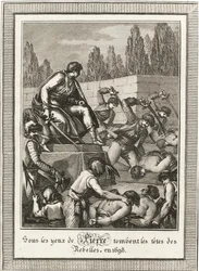 Henrettelsen av Streltsy. Fra: Histoire de Russie av Blin de Sainmore, ca. 1800