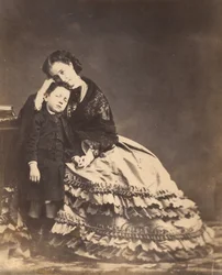 [Keiserinne Eugénie and the Prince Imperial], 1862.