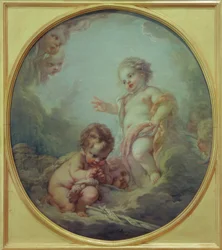 Jesusbarnet velsigner døperen Johannes
