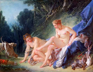 Diana stiger opp av badet sitt, 1742