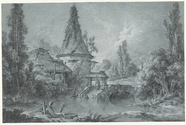 Landskap med et tårn, nær Beauvais