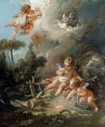 Engelen, detalj: Kjærlighetens mål, 1758. 2,58 x 1,67 m. Paris