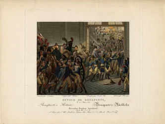 Napoleon vender tilbake fra øya Elba, 1815