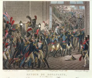 Napoleon I (1769-1821) tilbake til Tuileriene, 20. mars 1815
