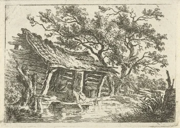 Landskap med låve