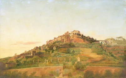 Vomero Hill sett fra Villa Lucia i Napoli (olje på lerret)