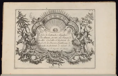 Kartusj med sol og fire vinder, Livre de Cartouches Reguliers (Book of Regular Cartouches)