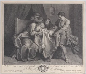 Jakob gråt i sønnens kappe mens de andre sønnene hans trekker den bort fra ham, 1724.