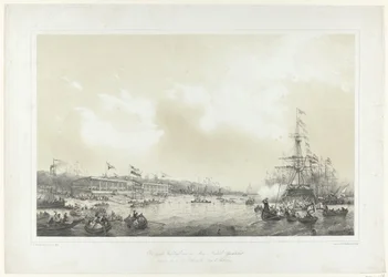 Den første konkurransen til Kon: Dutch: Yachtclub, holdt 10. juni 1846 på Maas i Rotterdam (tittel på objekt)