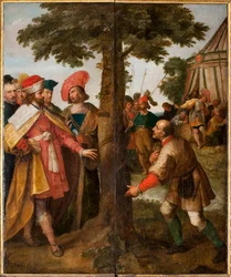 Mirakelet med treet hogget ned. Miraklet til Saint Gummarus, 1627.