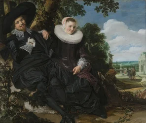 Portrett av et ektepar, sannsynligvis Isaac Abrahamsz Massa og Beatrix van der Laen. Rundt 1622