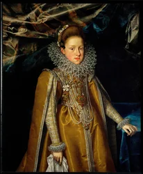 Erkehertuginne Maria Magdalena, datter av Habsburgs erkehertug Karl II av Steiermark (olje på lerret)