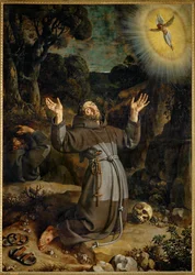 Den hellige Frans av Assisi mottar stigmata …