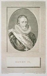 Henri IV (1553-1610), gravert av Pierre Alexandre Tardieu (1756-1844), 1783
