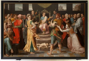 Salomons dom. François Pourbus den eldre, Frans Pourbus de Oudere. 1500-tallet (olje på tre)