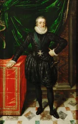 Portrett av Henrik IV (1553–1610), konge av Frankrike, i svart kjole Henrik IV, konge av Frankrike i svart kjole