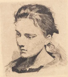 Prøveplate: Ung jente, halv profil