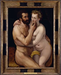 Mars og Venus. Maleri av Frans Floris lysken (Frans I av Vrient eller Vriendt