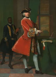 Portrett av Jan Pranger og en slavebundet tjener