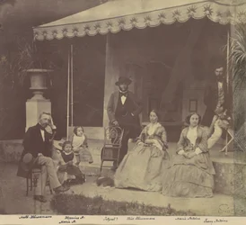 [Portretul de grup al familiilor Antoine și Höusermann], anii 1850-60. norvegian