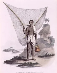 En indisk fisker, gravert av Thomas Vivares (ca. 1735-90) pub. av Edward Orme