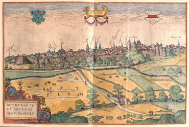 Bethune i Pas de Calais, Frankrike (gravering