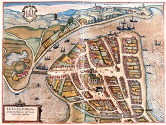 Eckernforde, Tyskland (gravering