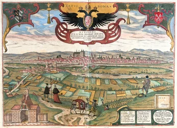 Regensburg med våpenskjoldet til keiser Rudolf II, Tyskland