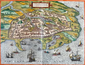 Utsikt over Alexandria (Alexandria), Egypt (radering