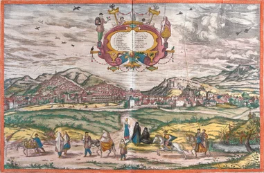 Utsikt over Granada, Spania (etsning
