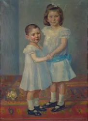Portrett av to barn