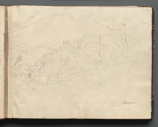 Album med utsikt over Roma og omgivelsene, landskapsstudier, side 02a: quot;Olevanoquot;