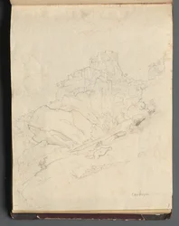 Album med utsikt over Roma og omgivelsene, landskapsstudier, side 14a: "Cervera"