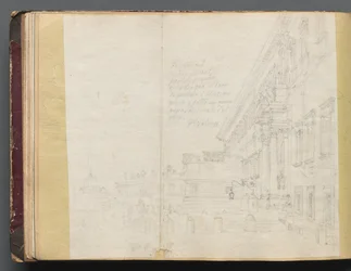 Album med utsikt over Roma og omegn, landskapsstudier, side 15b: Romersk arkitektonisk utsikt.