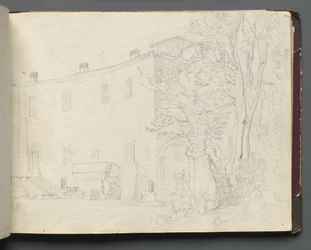 Album med utsikt over Roma og omegn, landskapsstudier, side 31a: Roman Architectural Study.