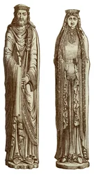 Clovis I og Clotilde hans kone, 1100-tallet, 1870