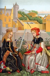 St Catherine og St Agnes, 1400-tallet, 1870