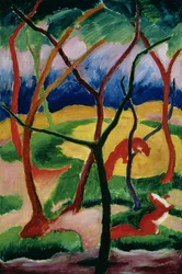 Weasels Playing, 1911