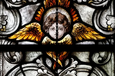 Engel, ca. 1920 (glassmaleri)