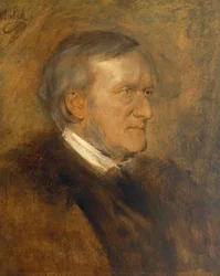 Tyskland, Portrett av Wilhelm Richard Wagner (1813 - 1883), tysk komponist, librettist, dirigent og essayst