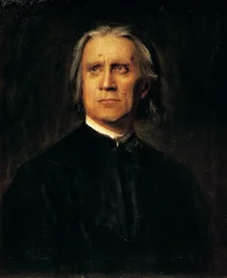 Portrett av den ungarske komponisten og pianisten Franz Liszt (Doborjan
