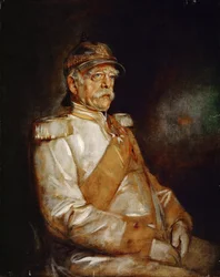 Portrett av Otto von Bismarck (1815-1898), av Lenbach, Franz, von (1836-1904). Olje på lerret