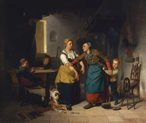 Familiesorger (olje på lerret)