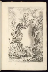 Cartouche with Dragon, Cartouches Book for ulike bruksområder