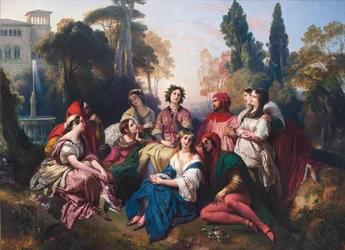 Dekameronen. Komposisjon inspirert av novellesamlingen til Giovanni Boccaccio (Jean Boccace)