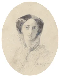 Portrett av storhertuginne Olga Nikolaevna av Russland 1822-1892, dronning av Württemberg