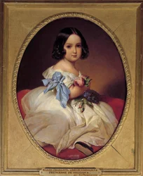 Portrett av Marie Charlotte Amelie av Sachsen, Imperatrice av Mexico (1840-1927) Maleri av Xaver Winterhalter (1806-1873) 1842 Søn. 0,72x0,58 m