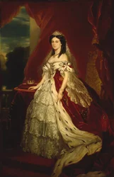 Prinsesse Augusta av Sachsen-Weimar-Eisenach 1811-1890, dronning av Preussen, ca 1859.
